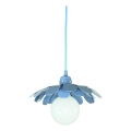 Bohemia-Design - Blå pendel på kabel 1xE27/60W/230V