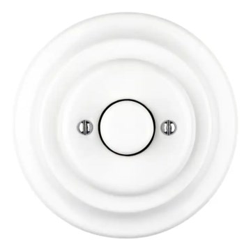 Bohemia-Design - Drejbar retro porcelænsdæmper med ramme 250V/10A, hvid
