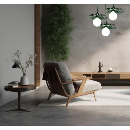 Bohemia-Design - Pendel i kabelophæng 1xE27/60W/230V grøn