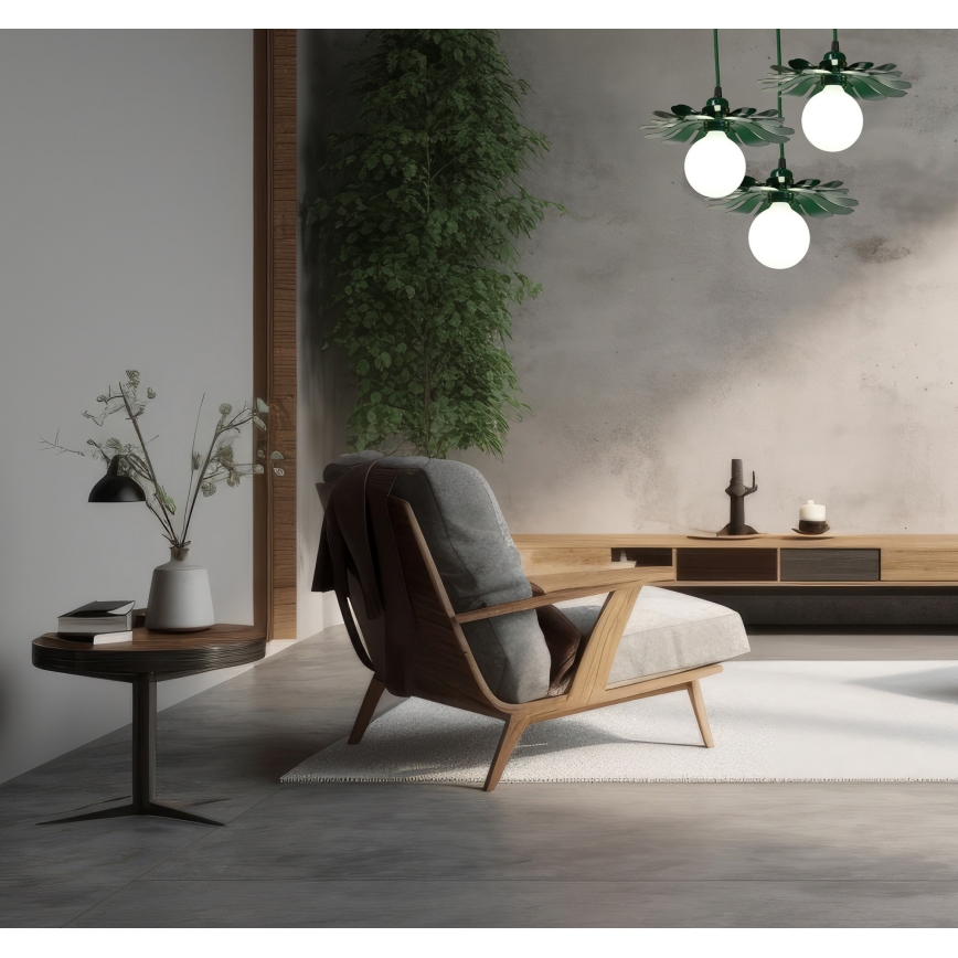 Bohemia-Design - Pendel i kabelophæng 1xE27/60W/230V grøn