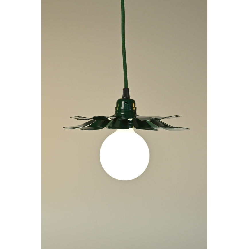 Bohemia-Design - Pendel i kabelophæng 1xE27/60W/230V grøn
