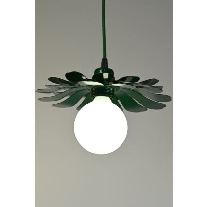 Bohemia-Design - Pendel i kabelophæng 1xE27/60W/230V grøn
