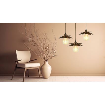 Bohemia-Design - Pendel på kabel 1xE27/60W/230V bronzefarvet