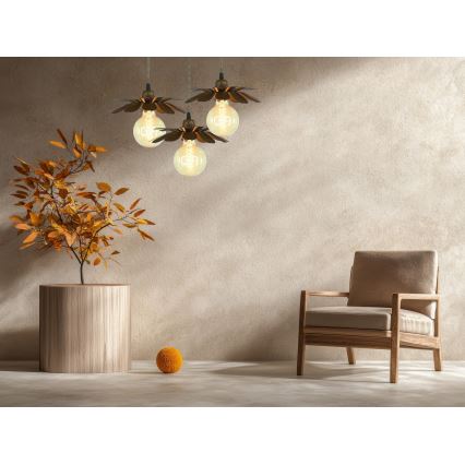 Bohemia-Design - Pendel på kabel 1xE27/60W/230V bronzefarvet