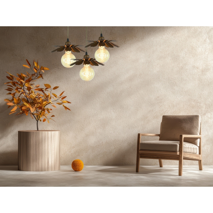 Bohemia-Design - Pendel på kabel 1xE27/60W/230V bronzefarvet