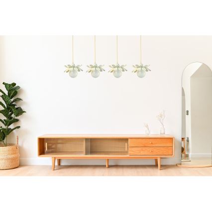 Bohemia-Design - Pendel på kabel 1xE27/60W/230V cremefarvet
