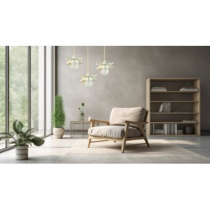 Bohemia-Design - Pendel på kabel 1xE27/60W/230V cremefarvet