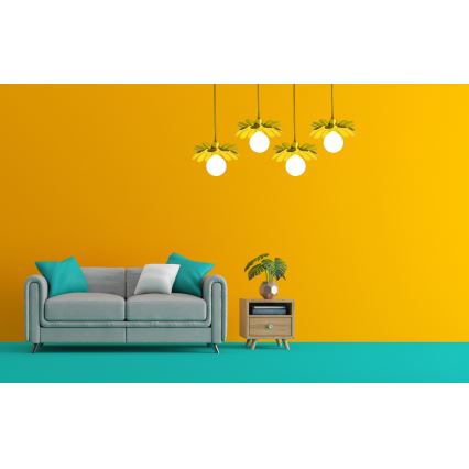 Bohemia-Design - Pendel på ledning 1xE27/60W/230V gul