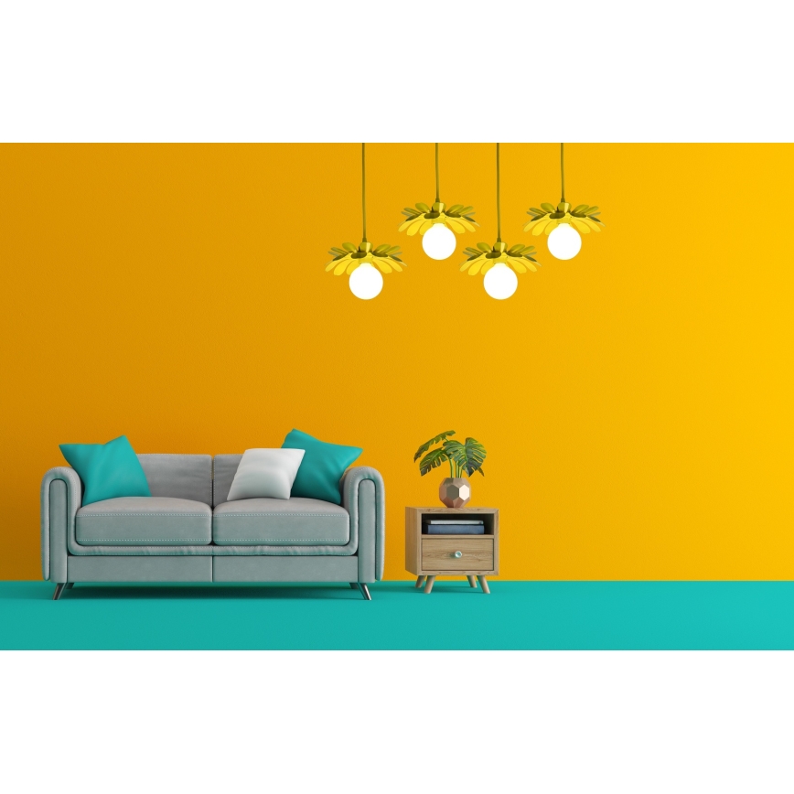 Bohemia-Design - Pendel på ledning 1xE27/60W/230V gul