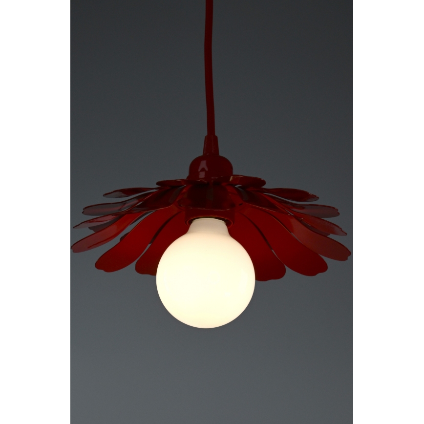 Bohemia-Design - Pendel på wire 1xE27/60W/230V rød