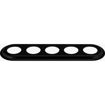 Bohemia-Design - Porcelæns retro-billedramme til 5 billeder, sort