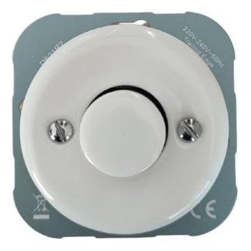 Bohemia-Design - Porcelæns retro lysdæmper rammeløs 250V/10A hvid