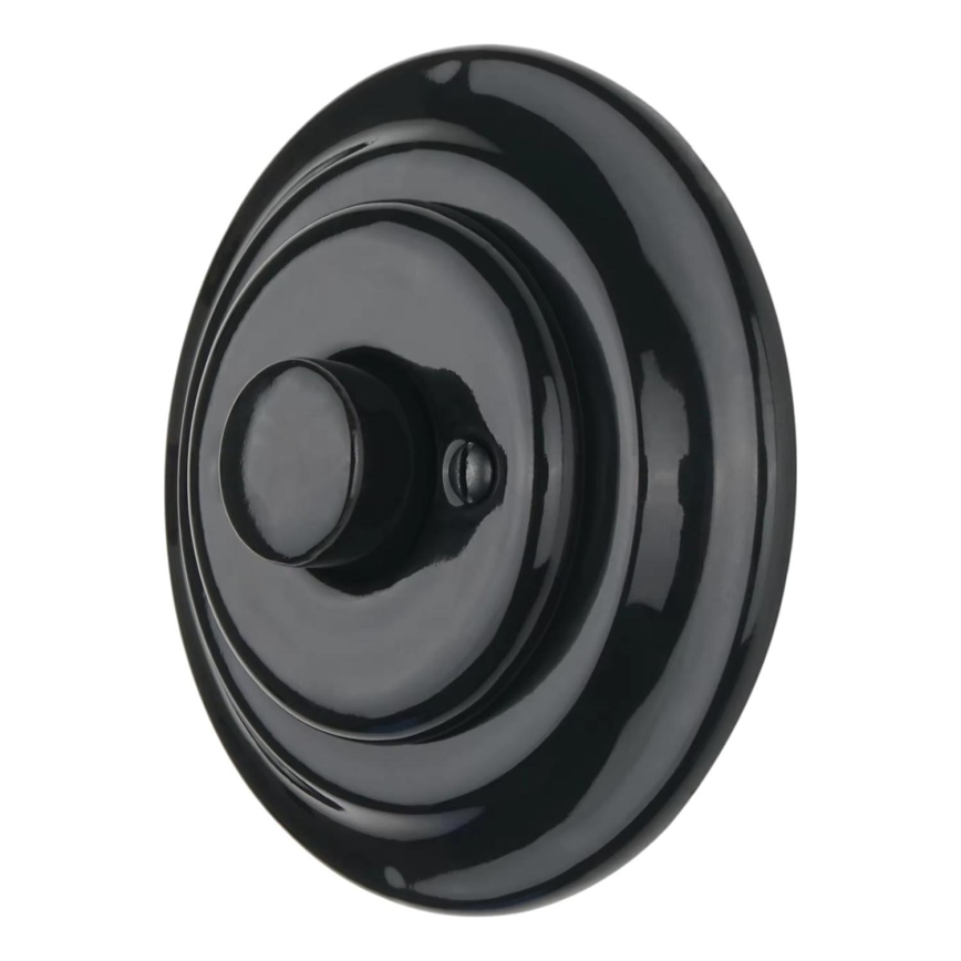 Bohemia-Design - Porcelæns roterende dimmer med ramme 250V/10A, sort