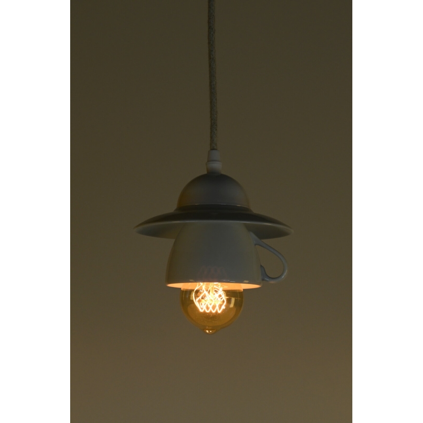 Bohemia-Design - Porcelænspendel med kabel 1xE27/60W/230V
