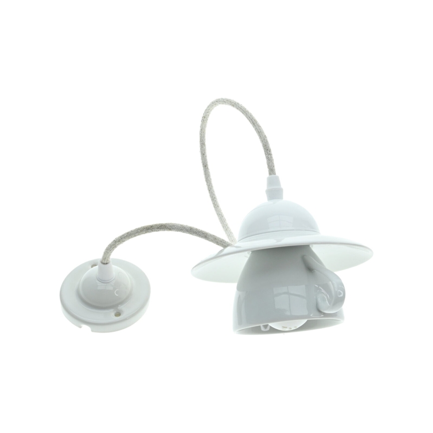 Bohemia-Design - Porcelænspendel med kabel 1xE27/60W/230V