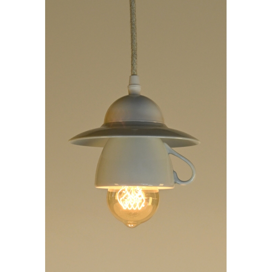 Bohemia-Design - Porcelænspendel med kabel 1xE27/60W/230V