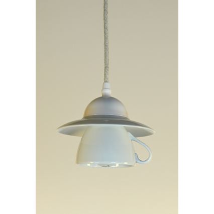 Bohemia-Design - Porcelænspendel med kabel 1xE27/60W/230V