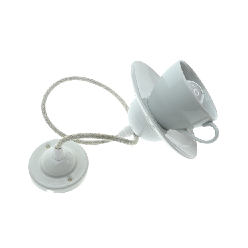 Bohemia-Design - Porcelænspendel med kabel 1xE27/60W/230V