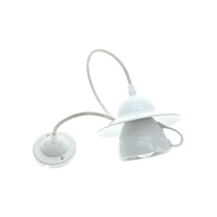 Bohemia-Design - Porcelænspendel med kabel 1xE27/60W/230V