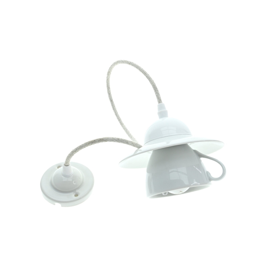 Bohemia-Design - Porcelænspendel med kabel 1xE27/60W/230V