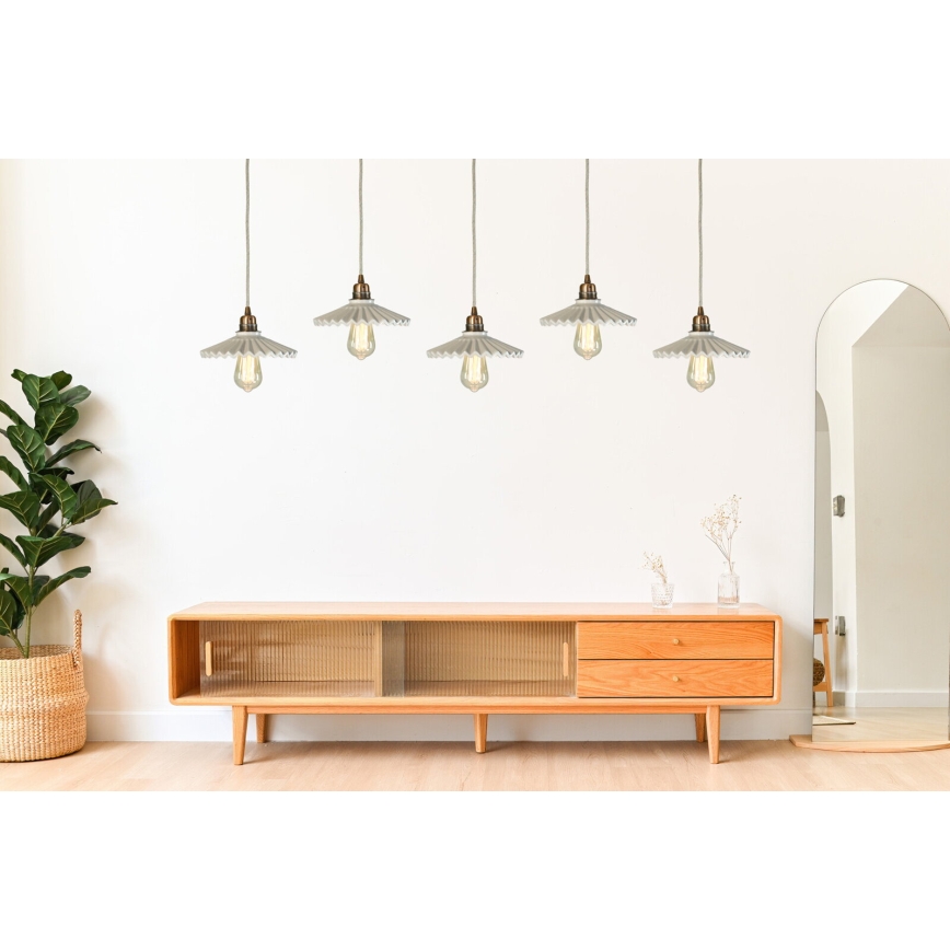 Bohemia-Design - Porcelænspendel på ledning 1xE27/60W/230V