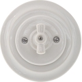 Bohemia-Design - Retro porcelæns drejekontakt med ramme nr. 5, hvid