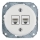 Bohemia-Design - Retro porcelæns Ethernet-udtag uden ramme, 2x CAT.5E, hvid