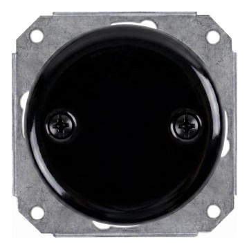 Bohemia-Design - Retro porcelænsdæksel til elinstallation, sort