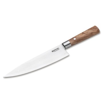 Böker - Damaskus køkkenkniv DAMAST OLIVE 21,2 cm oliventræ