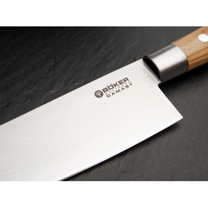 Böker - Damaskus køkkenkniv DAMAST OLIVE 21,2 cm oliventræ