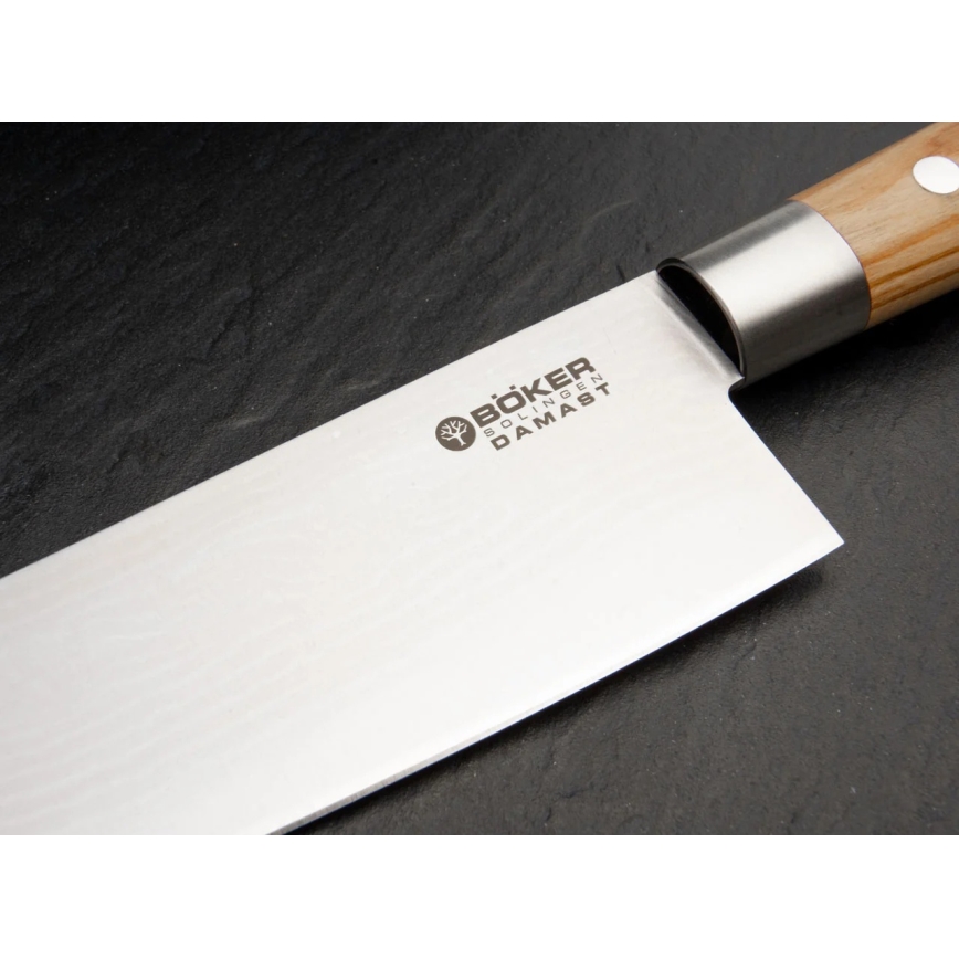 Böker - Damaskus køkkenkniv DAMAST OLIVE 21,2 cm oliventræ