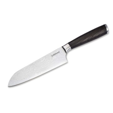 Böker - Damaskusstål Santoku køkkenkniv DAMAST 16,5 cm eg