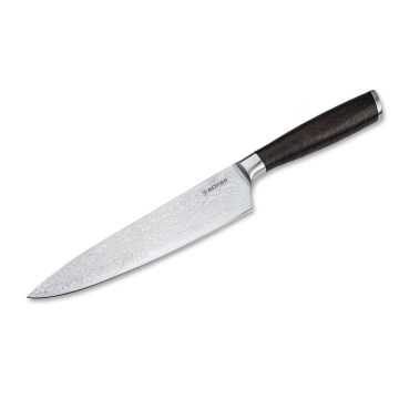 Böker - DAMAST damaskusstål køkkenkniv 19,8 cm med skaft i eg