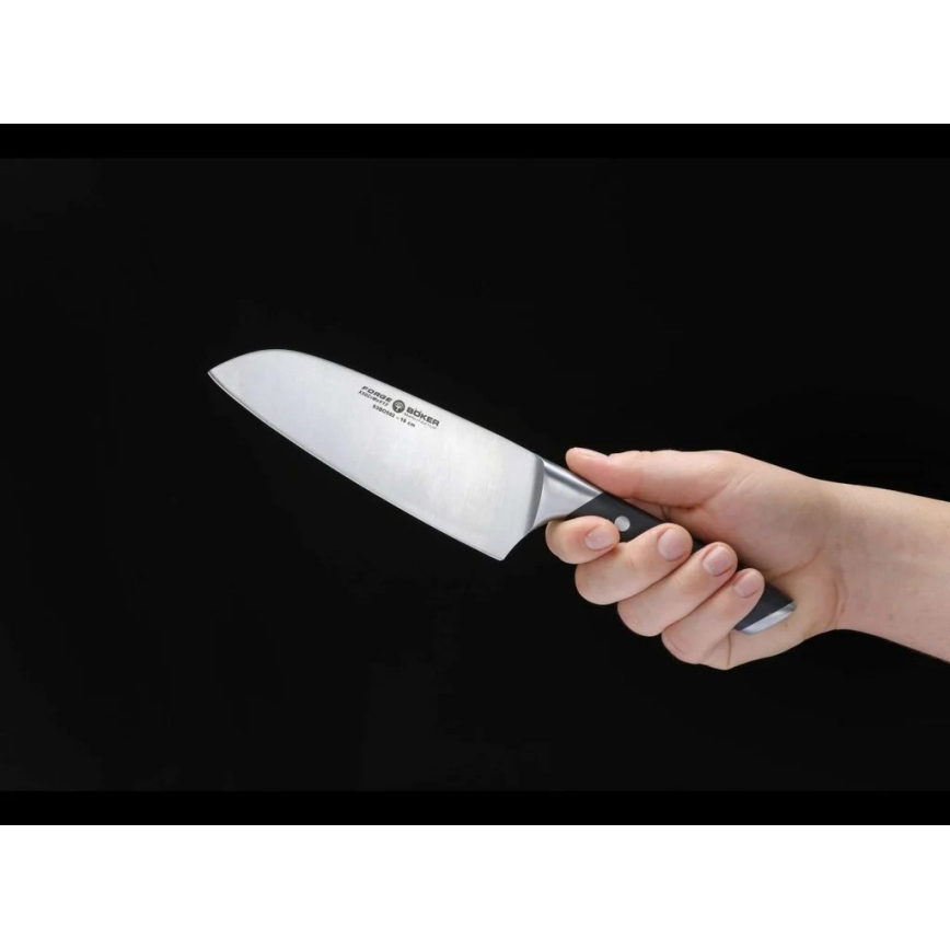 Böker - Santoku-køkkenkniv FORGE 16 cm, sort