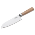 Böker - Santoku køkkenkniv i damaskusstål DAMAST OLIVE 17,2 cm oliventræ