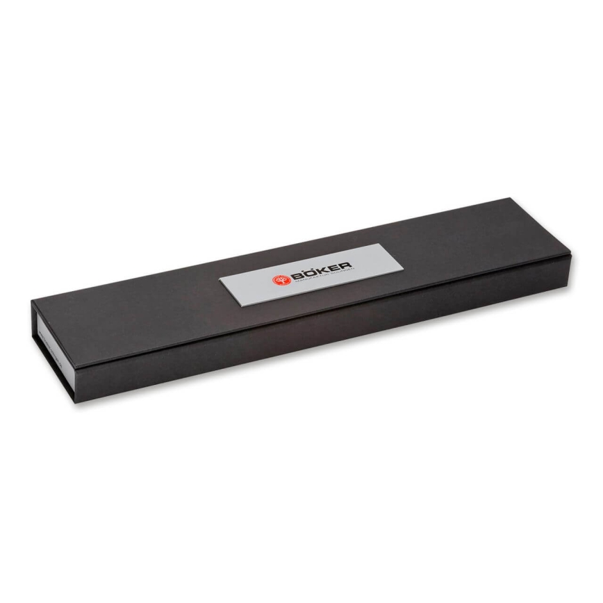 Böker - Santoku køkkenkniv i damaskusstål DAMAST OLIVE 17,2 cm oliventræ