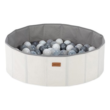 Boldgrav til børn diameter 80 cm hvid/grå