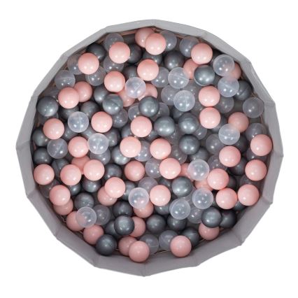 Boldgrav til børn diameter 80 cm lyserød/grå