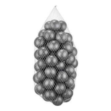 Boldsæt plastik 50 stk. diameter 7 cm grå