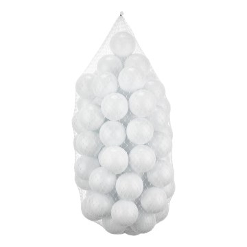 Boldsæt plastik 50 stk. diameter 7 cm hvid