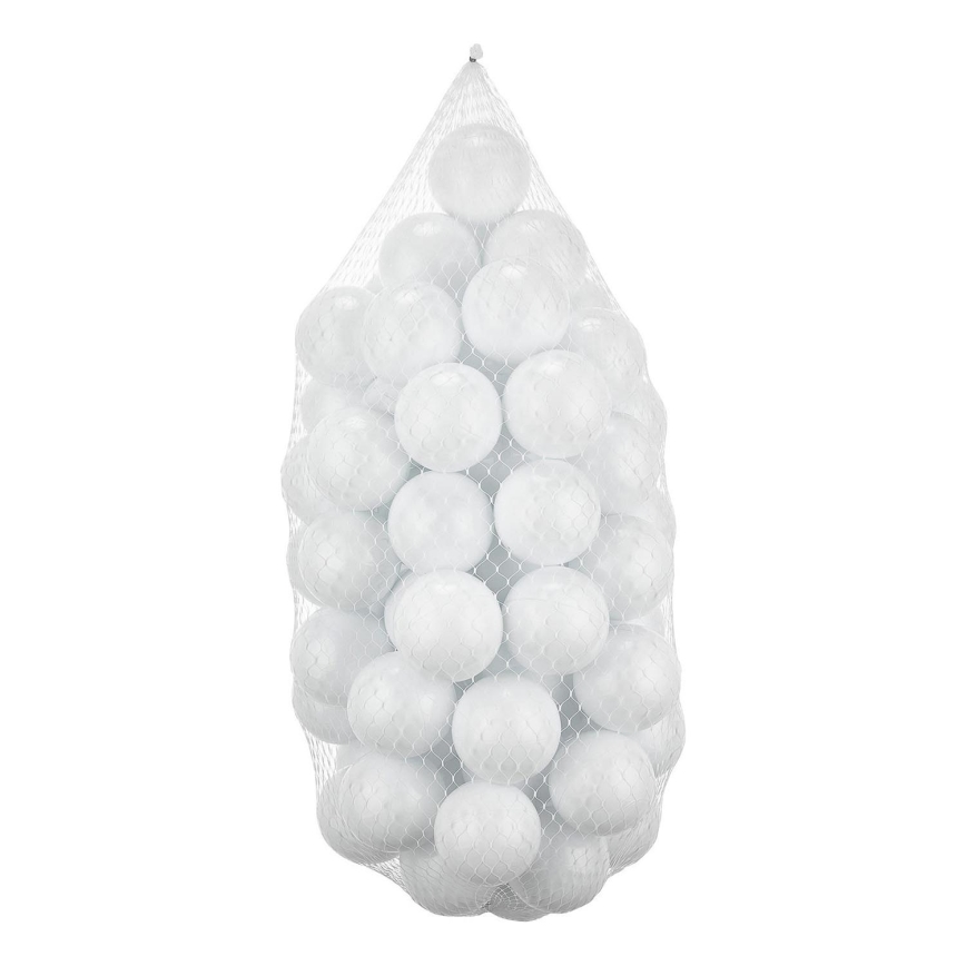 Boldsæt plastik 50 stk. diameter 7 cm hvid