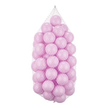 Boldsæt plastik 50 stk. diameter 7 cm lyserød