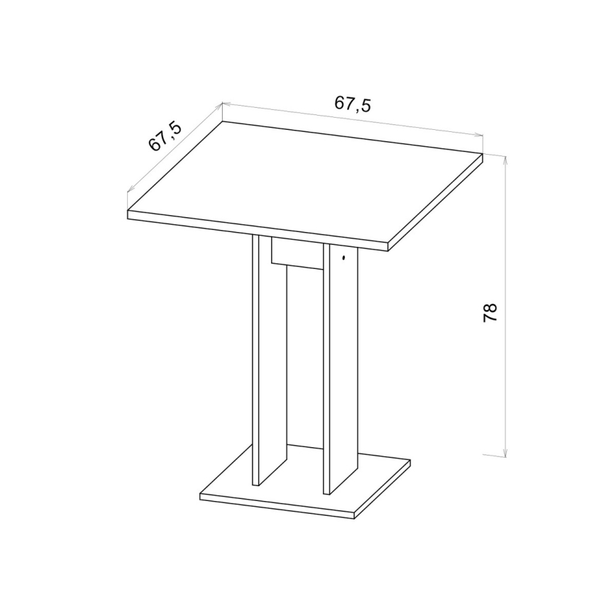 Bord STRAPO i Sonoma-eg