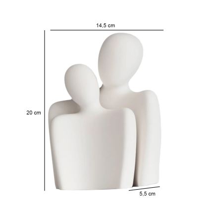 Borddekoration 20x5,5x14,5 cm hvid