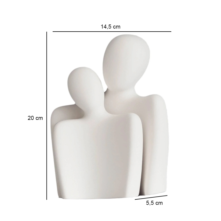 Borddekoration 20x5,5x14,5 cm hvid