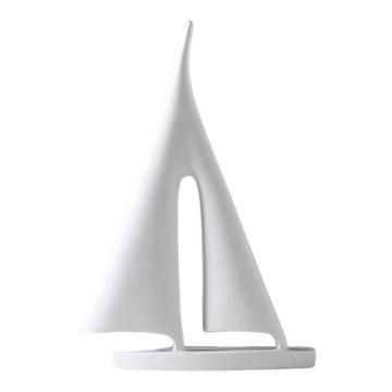 Borddekoration 21 cm harpiks/hvid
