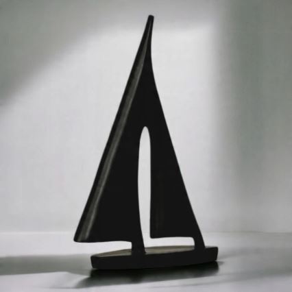 Borddekoration 28 cm harpiks/sort