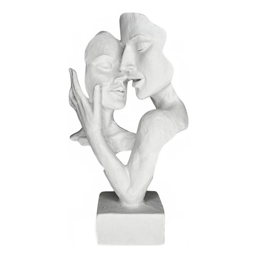 Borddekoration 29x9x17 cm harpiks/hvid