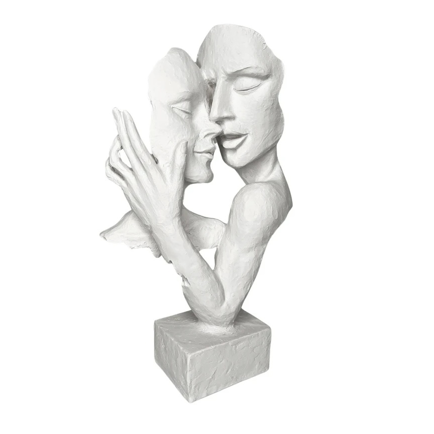Borddekoration 29x9x17 cm harpiks/hvid