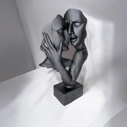 Borddekoration 29x9x17 cm harpiks/sort